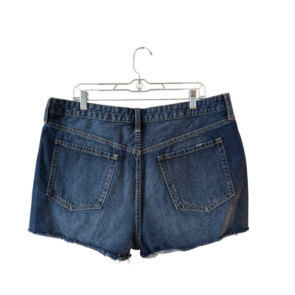 Old Navy OG High Rise Cut Off Shorts Plus Size 16 Embroidered Flag Americana - Picture 2 of 8